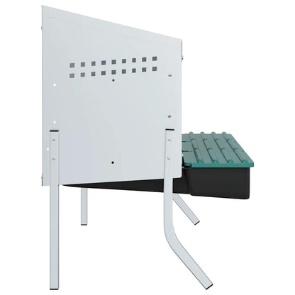 Legenest Hühner-Nistkasten 3 Fächer mit Beinen Verzinkter Stahl und PP Abrollnest