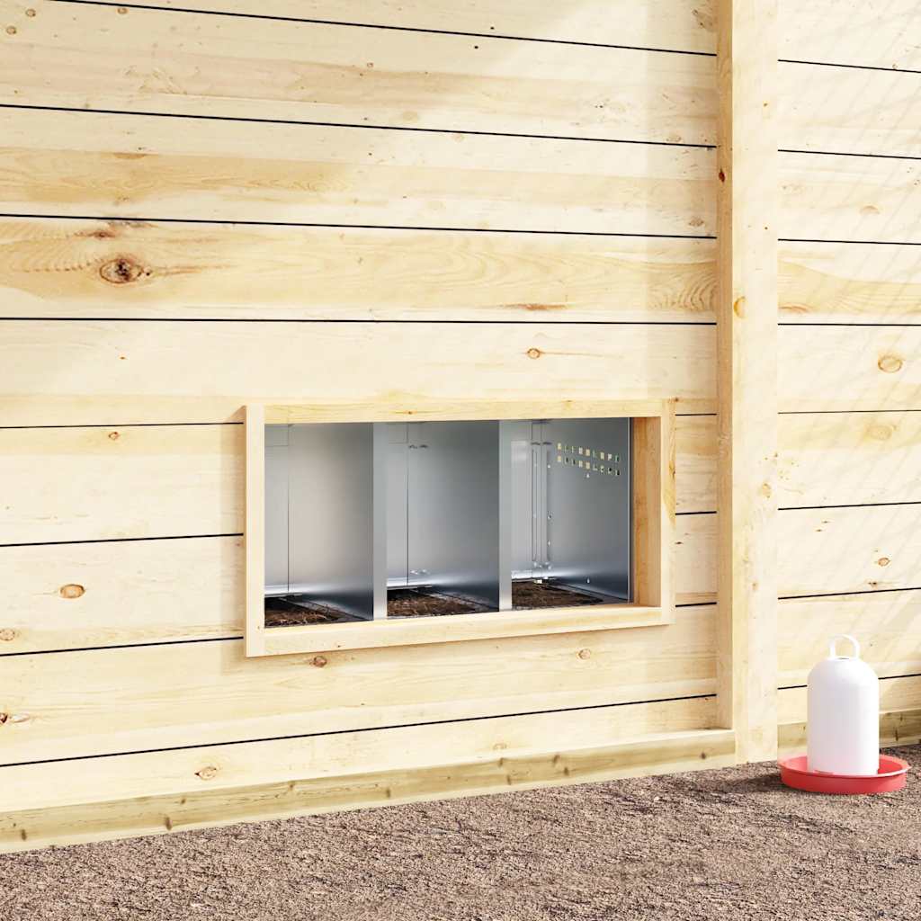 Abrollnest Hühner 3-fach Legenest Metall 79,5x50x46 cm Wandmontage Eierfach
