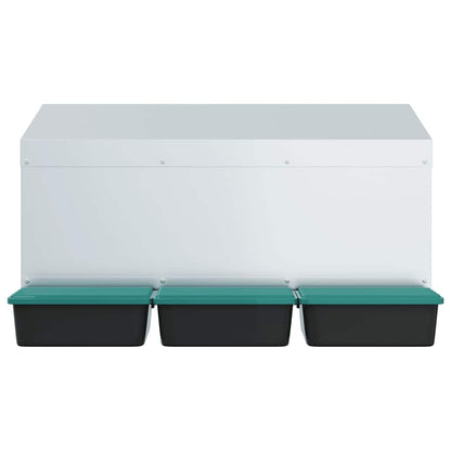 Abrollnest Hühner 3-fach Legenest Metall 79,5x50x46 cm Wandmontage Eierfach