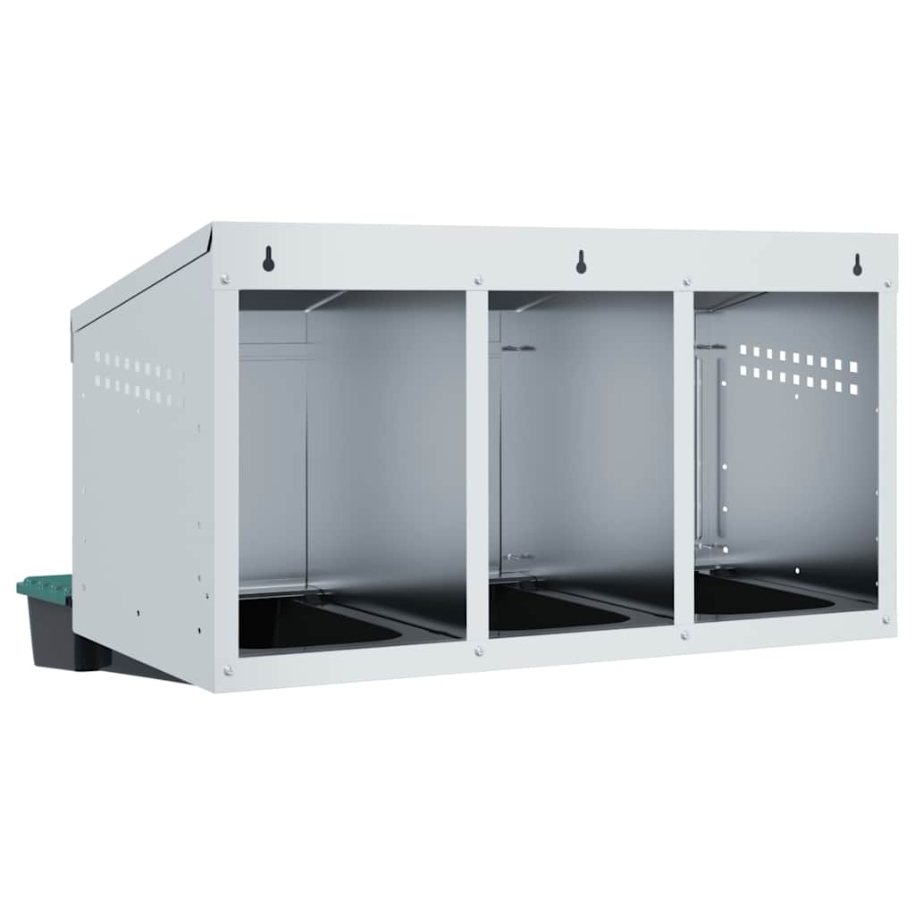 Abrollnest Hühner 3-fach Legenest Metall 79,5x50x46 cm Wandmontage Eierfach