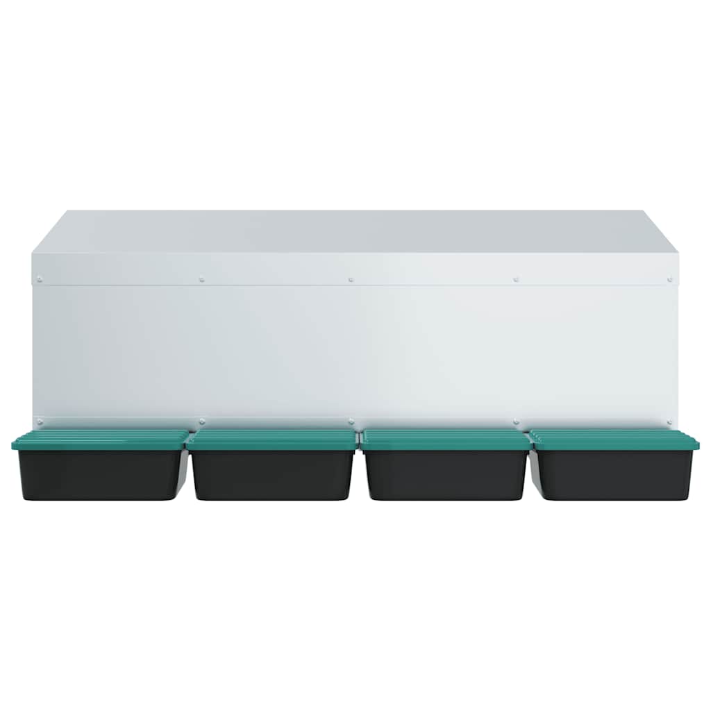 Abrollnest Hühner 4-fach Legenest Metall 106x50x46 cm Wandeinbau Eierfach
