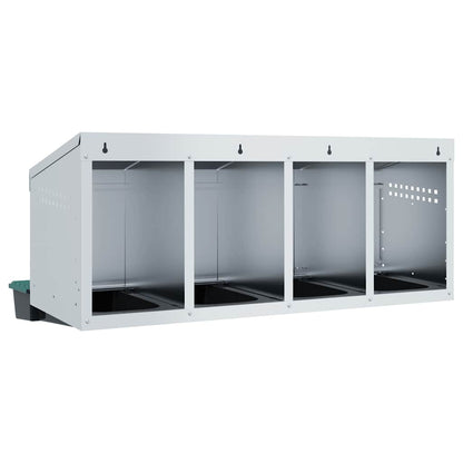Abrollnest Hühner 4-fach Legenest Metall 106x50x46 cm Wandeinbau Eierfach