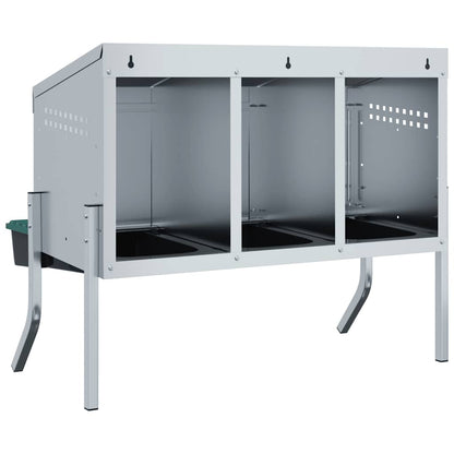 Abrollnest Hühner 3-fach Legenest Metall 83,5x50x68 cm höhenverstellbar