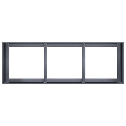 Raised garden bed planter, anthracite, 120x40x40 cm, cold-rolled steel.