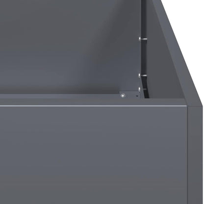 Raised garden bed planter, anthracite, 120x40x40 cm, cold-rolled steel.