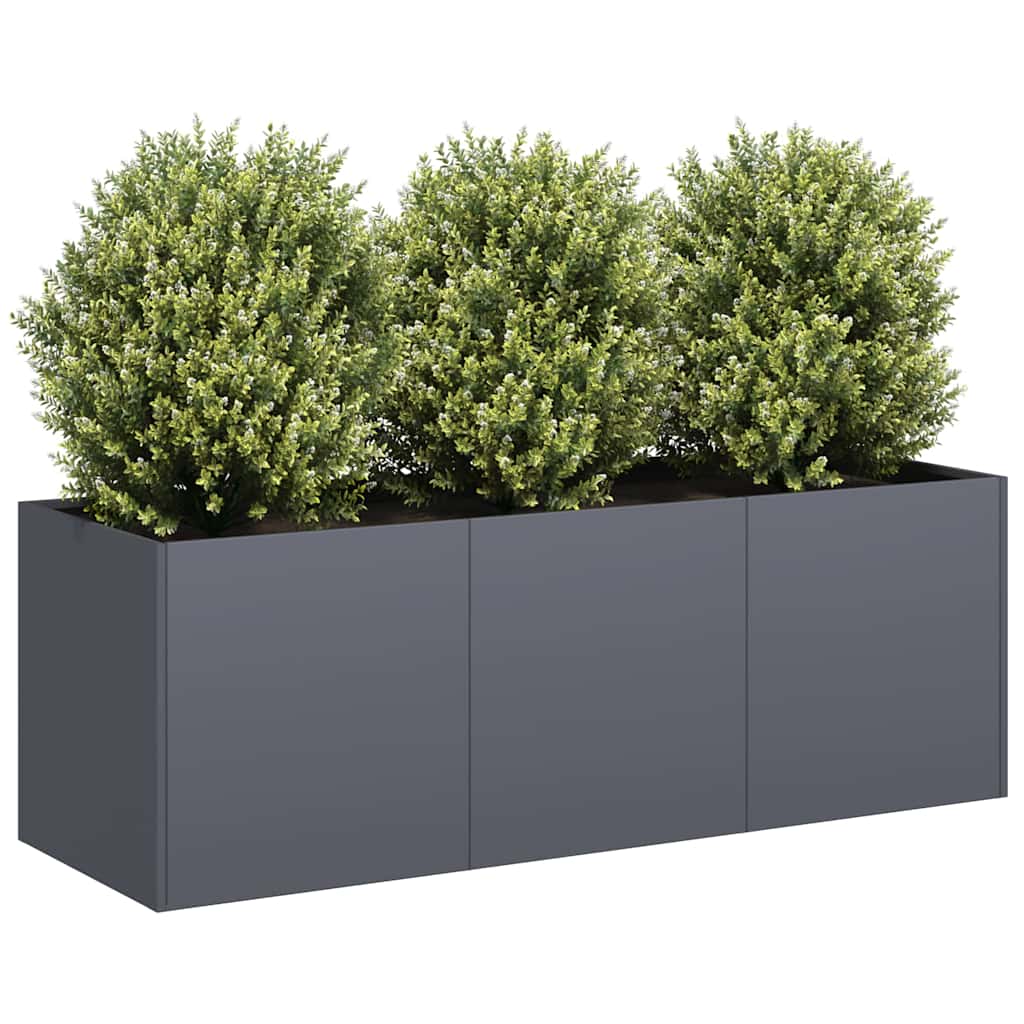 Hochbeet Pflanzkübel Anthrazit 120x40x40 cm Kaltgewalzter Stahl Gartenbeet
