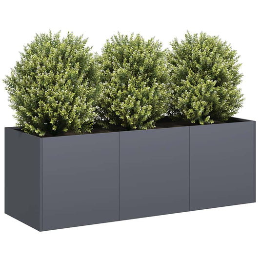 Hochbeet Pflanzkübel Anthrazit 120x40x40 cm Kaltgewalzter Stahl Gartenbeet