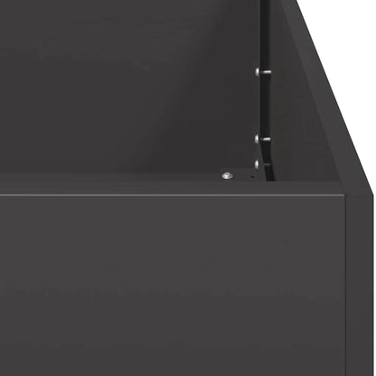Raised garden bed planter, anthracite, 200x40x80 cm, cold-rolled steel.