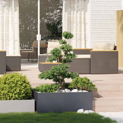 Raised garden bed planter, anthracite, 100x100x40 cm, cold-rolled steel.
