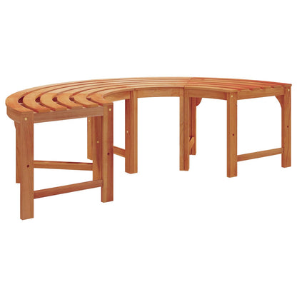 Halbrunde Baumbank Natur 160 x 80 x 45cm Massives Eukalyptus Holz