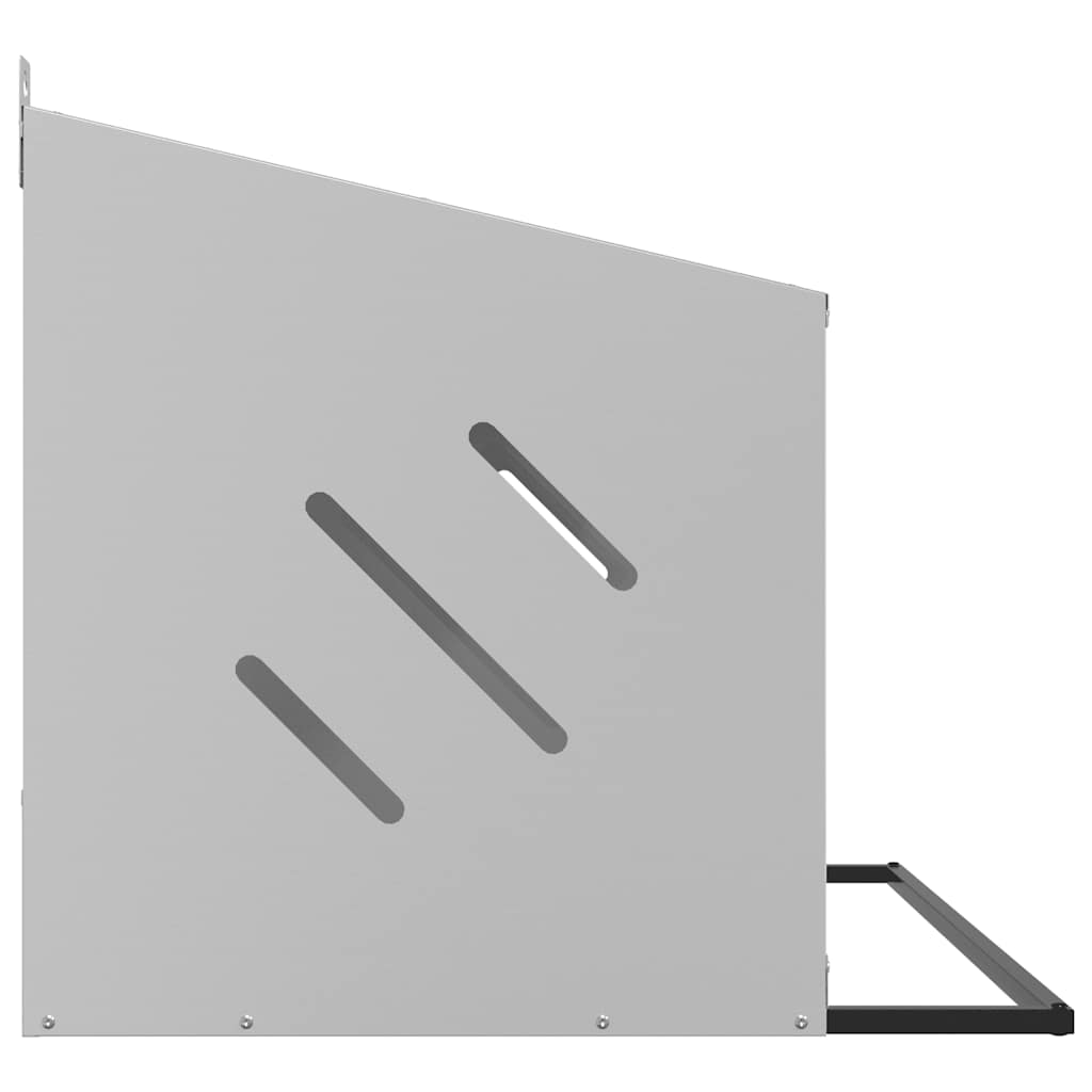 Legenest Hühner-Nistkasten 4 Fächer Kaltgewalztes Metall Verzinkt Abrollnest Silber