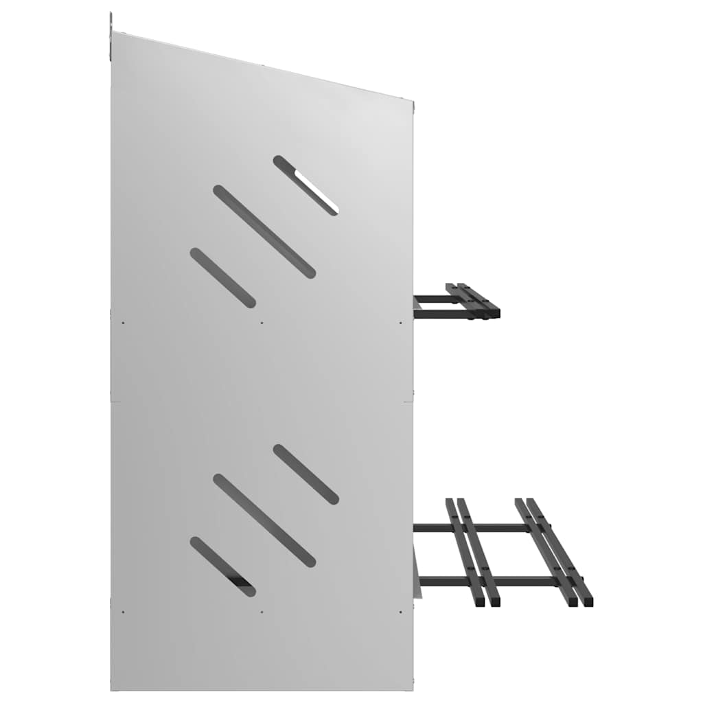 Legenest Hühner-Nistkasten 8 Fächer Kaltgewalztes Metall Verzinkt Abrollnest Silber