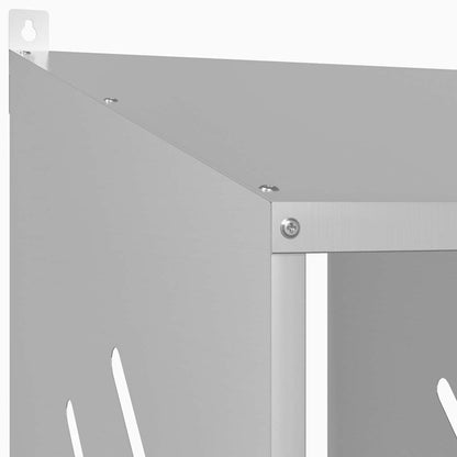 Legenest Hühner-Nistkasten 6 Fächer Kaltgewalztes Metall Verzinkt Abrollnest Silber