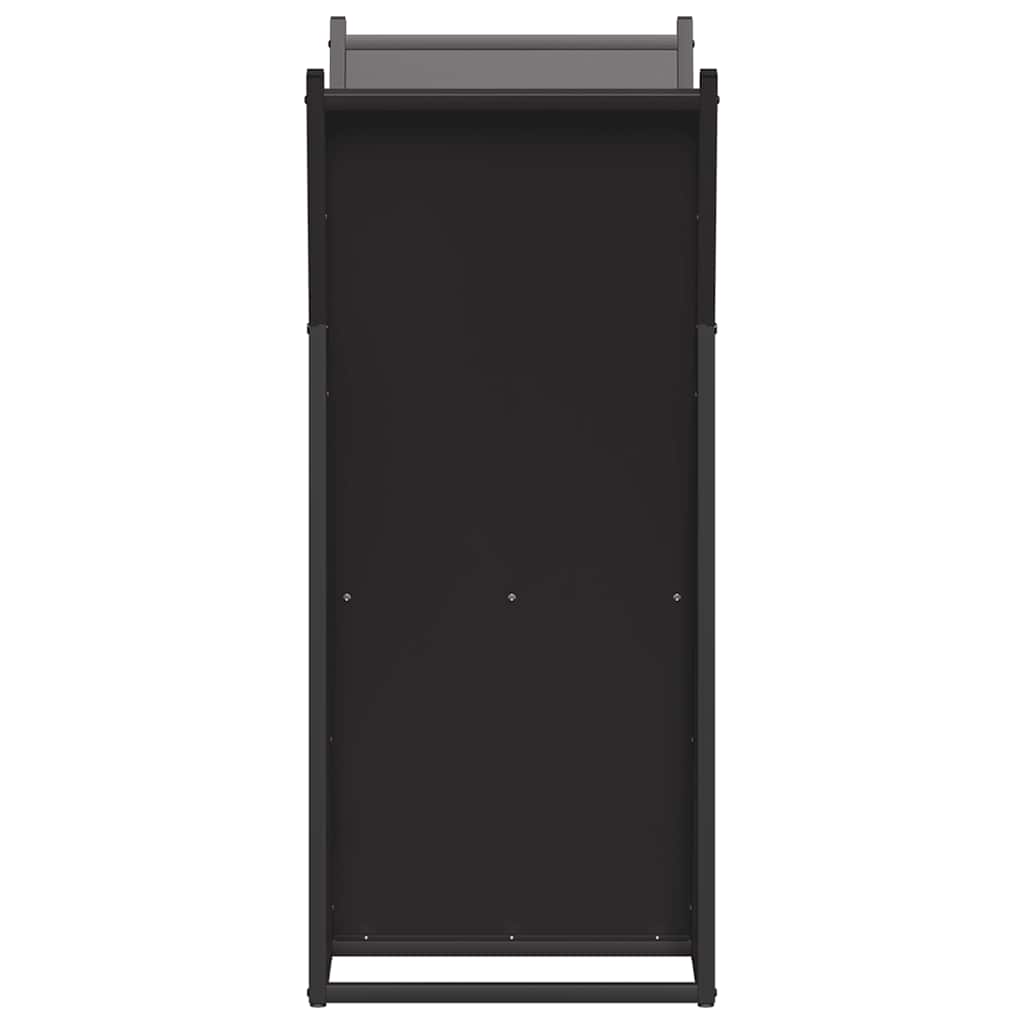 Brennholzregal Schwarz 69,5x35x81 cm Kaltgewalzter Stahl Feuerholzständer
