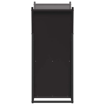 Firewood rack, black, 69.5x35x81 cm, cold-rolled steel, firewood stand