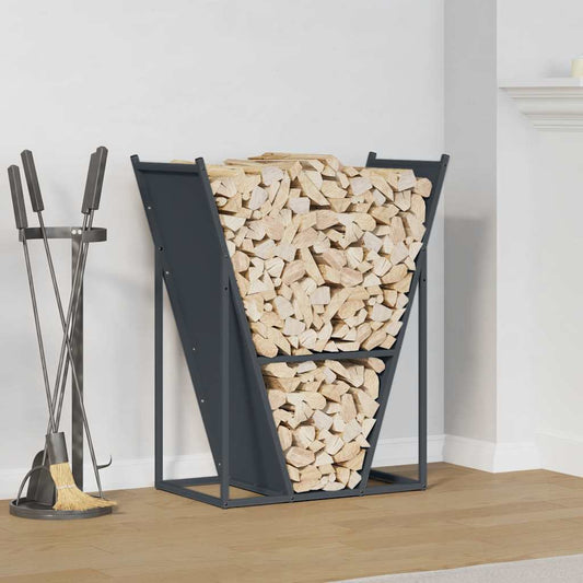 Brennholzregal Anthrazit 69,5x35x81 cm Kaltgewalzter Stahl Feuerholzständer