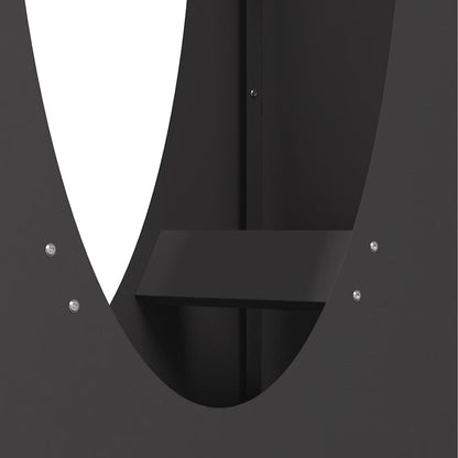 Firewood rack, black, 50x23x100 cm, cold-rolled steel, firewood stand