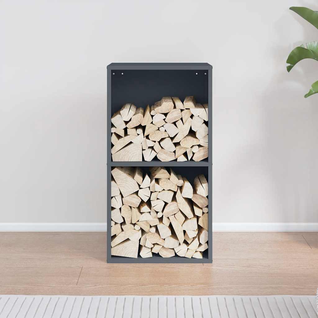 Brennholzregal gewalzter Stahl anthrazit 40x30x75 cm Kaminholzlager Feuerholzständer