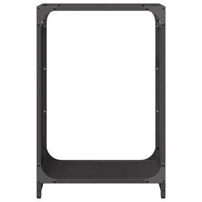 Firewood rack, black, 44x28x65 cm, cold-rolled steel, firewood stand