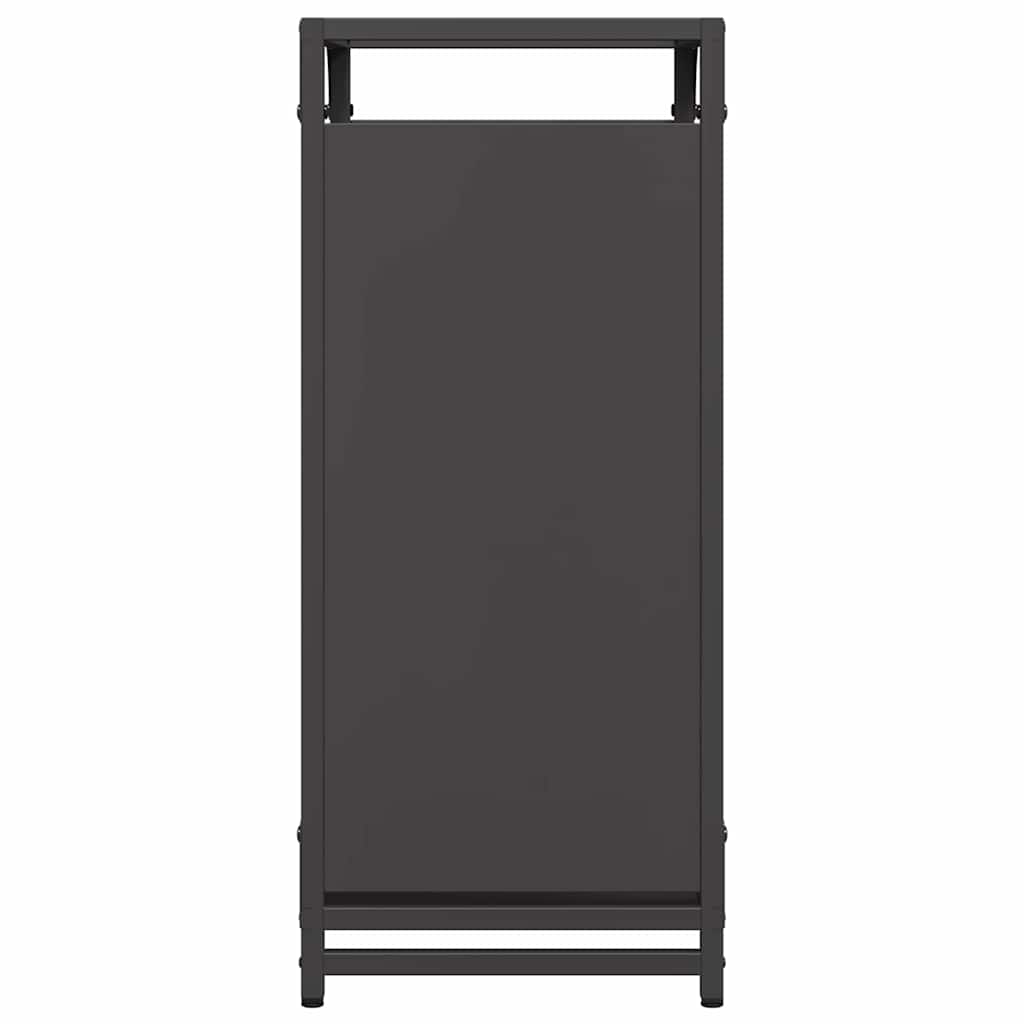 Brennholzregal Schwarz 44x28x65 cm Kaltgewalzter Stahl Feuerholzständer