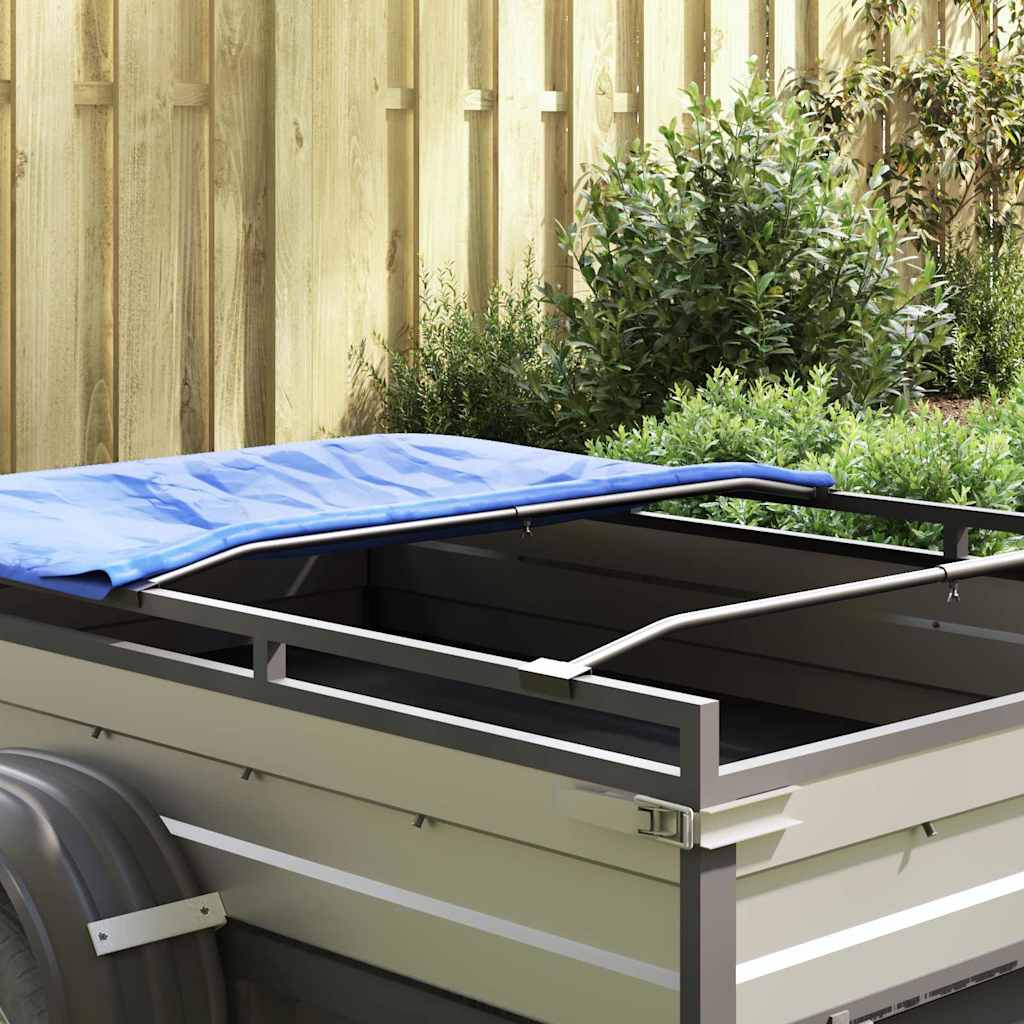 Anhänger-Planenbügel für flache Planenhalterung 2 Stück Silber 100-145 cm