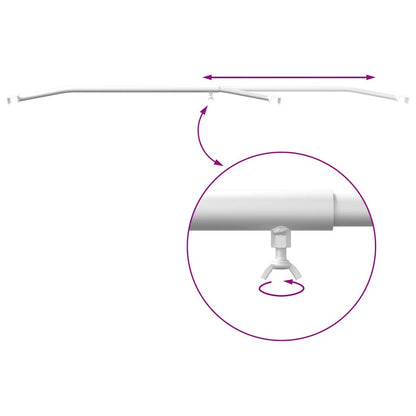 Anhänger-Planenbügel für flache Planenhalterung 2 Stück Silber 100-145 cm