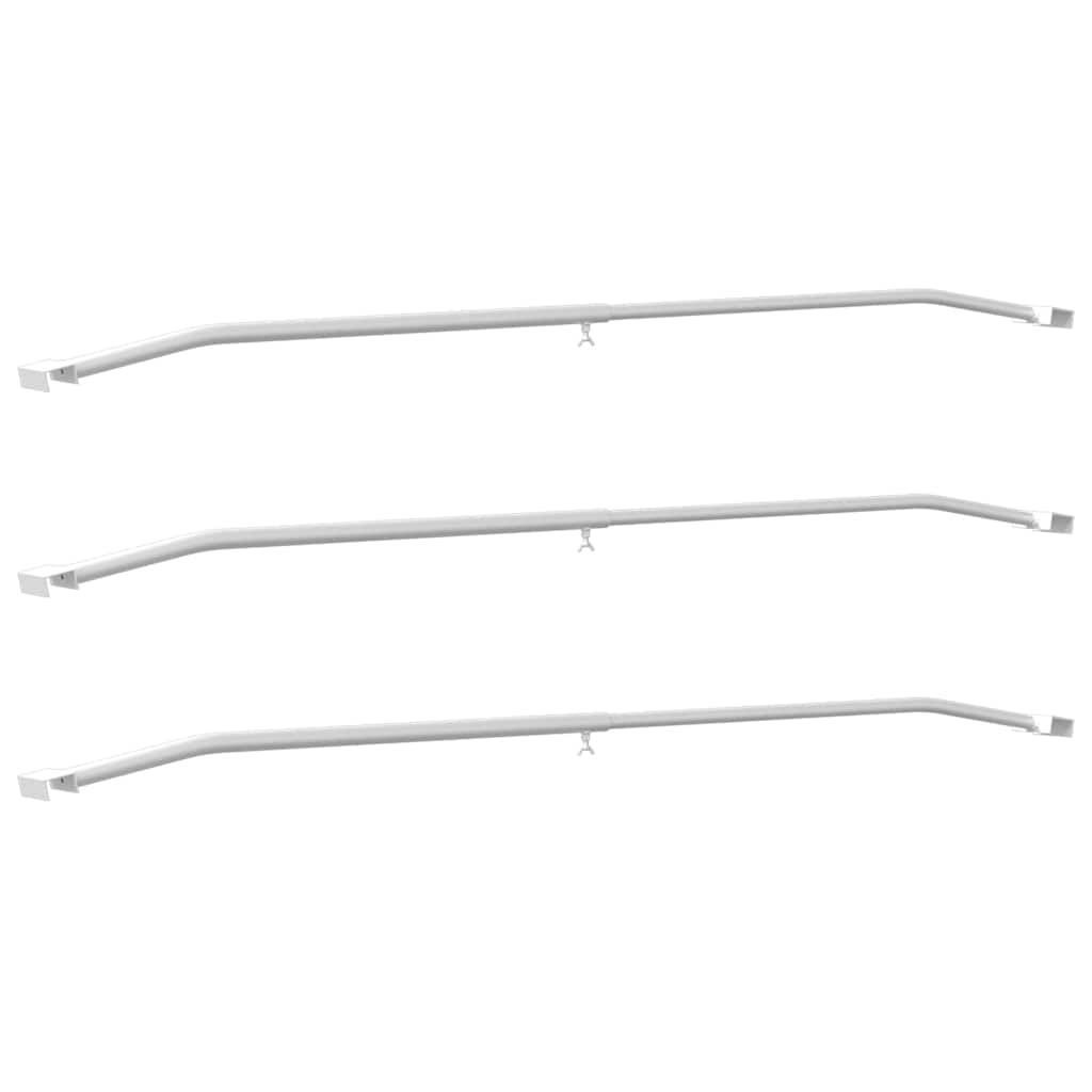 Anhänger-Planenbügel für flache Planenhalterung 3 Stück Silber 100-145 cm