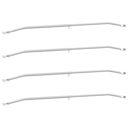 Anhänger-Planenbügel für flache Planenhalterung 4 Stück Silber 100-145 cm
