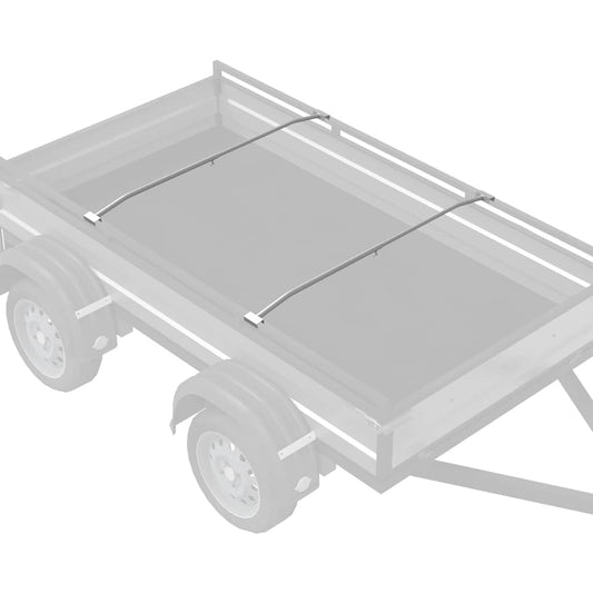 Anhänger-Planenbügel für flache Planenhalterung 2 Stück Silber 130-210 cm