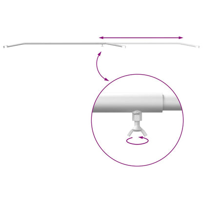 vidaXL suitable for flat tarpaulin holders, 3 pcs, silver, 130-210 cm