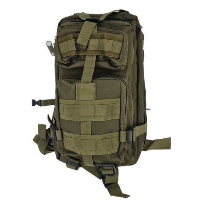 Army-style backpack, 20 liters, camouflage, German Army style, water-repellent, olive green camouflage pattern