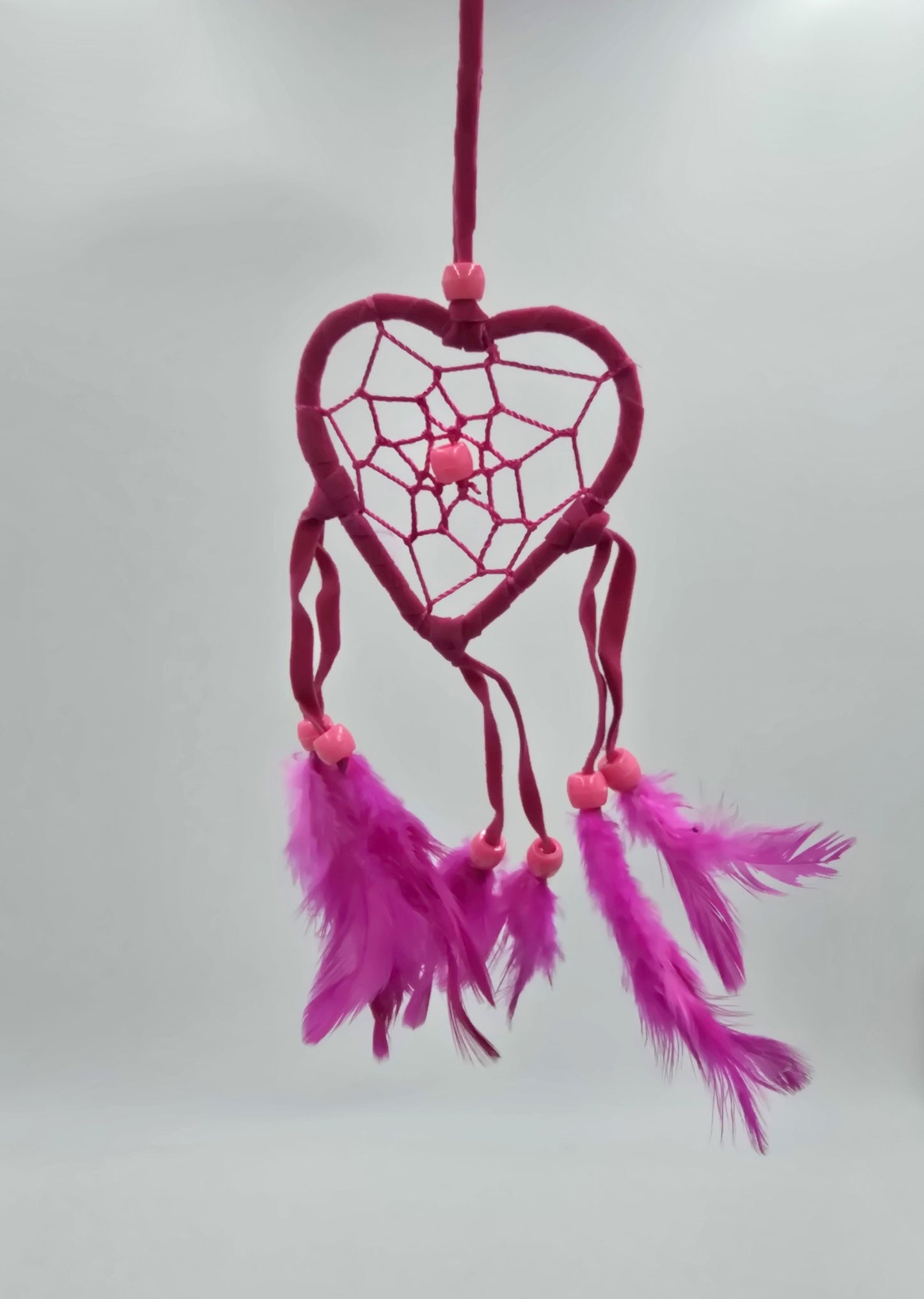 Traumfänger Bali 20x7x0,5cm Dreamcatcher lila türkis pink Rückspiegelanhänger