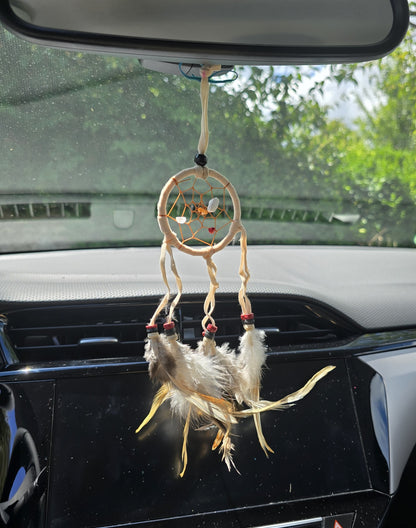 Dreamcatcher Bali 22x6x0.5 cm, round, brown, black, beige