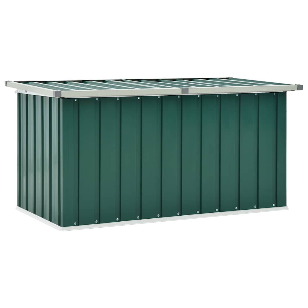 Gartenbox Aufbewahrungsbox 129x67x65 cm Stahl Grün Kissenbox Wetterfest