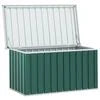 Gartenbox Aufbewahrungsbox 129x67x65 cm Stahl Grün Kissenbox Wetterfest