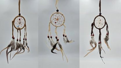 Dreamcatcher Bali 22x6x0.5 cm, round, brown, black, beige