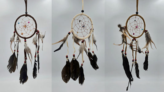 Traumfänger Bali 35x11x0,5cm Dreamcatcher rund schwarz braun beige mittel