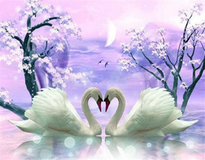 DIY 5D Diamond Painting Swan Romantic 30x40 cm Painting Wall Decoration Painting Leisure Fun for Adults and Teenagers