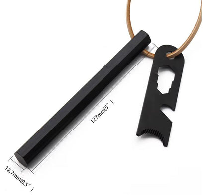 Hexagonaler Feuerstahl Firesteel 12,7cm Schaber – Bushcraft Camping Survival Outdoor