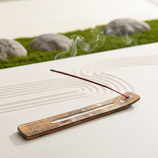 3x Räucherstäbchenhalter Mangoholz 24cm lang Halter Räucherwerk-Holzhalter