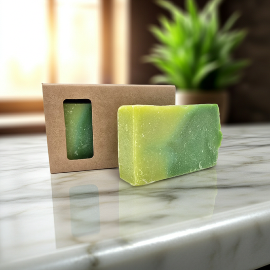 Aloe-Vera Olivenölseife 100 Gramm Stück Grün 9x5x2,5 cm Feste Handseife