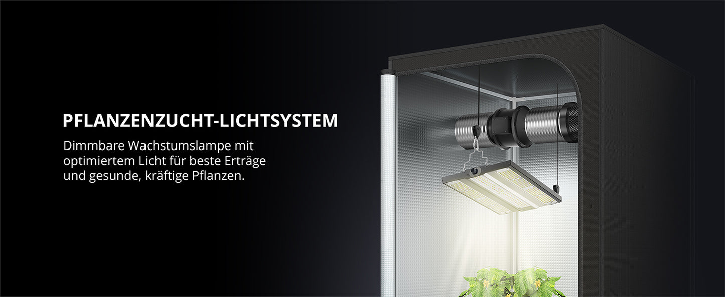 LED-Pflanzenlampe FLORIS Grow 150W dimmbar optimiertes Pflanzenlichtspektrum