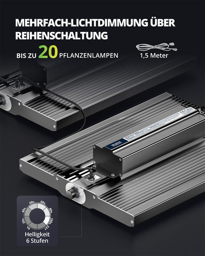 FLORIS Grow High Tech 150W Dimmable Full Spectrum LED Plant Lamp