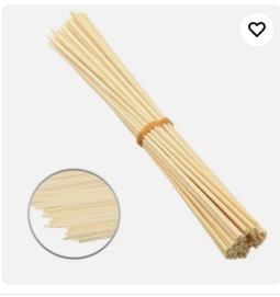 50 Splittstäbe 60 cm Ø 5,5 mm Pflanzstäbe Rankhilfe Pflanzenstab Natur