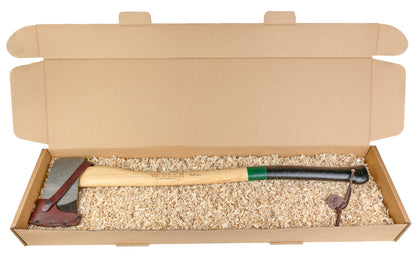 Yankeeaxt Spaltaxt Axt geschmiedet hochwertig 800mm mit Lederschutz