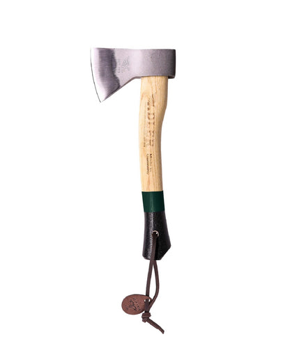 Camping hatchet 600g, forged, high-quality, leather sheath, for garden, camping, bushcraft