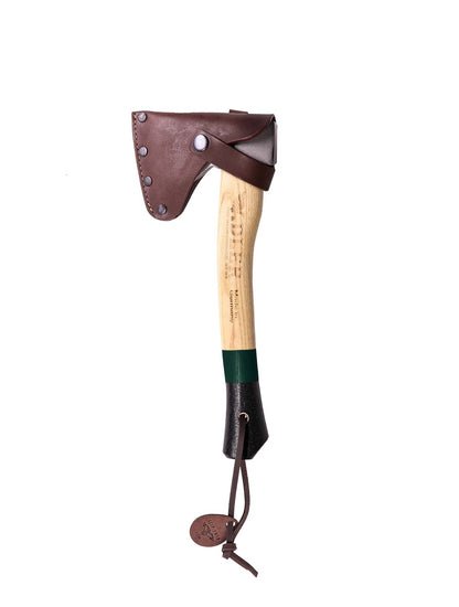 Camping hatchet 600g, forged, high-quality, leather sheath, for garden, camping, bushcraft