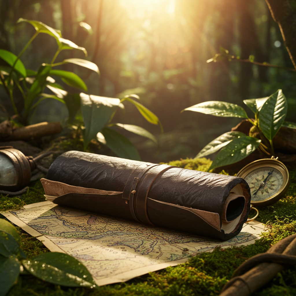 Ledertagebuch gerollt Retro schwarz 96 Blatt 21 x 15 cm Reisetagebuch Notizbuch Skizzenbuch