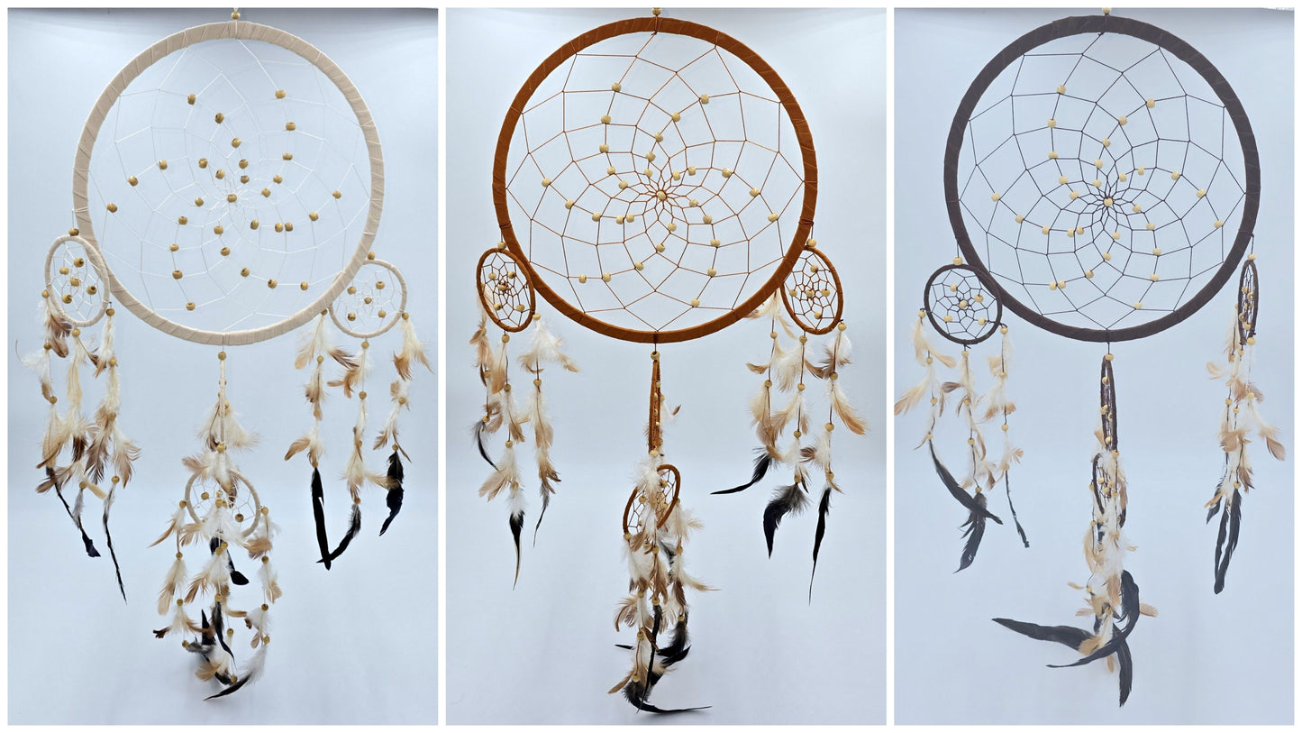 Dreamcatcher Bali 50x17x0.5cm Dreamcatcher dark brown brown beige round large