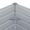 vidaXL Hochbeet 129 x 129 x 45 cm Verzinkter Stahl Grau